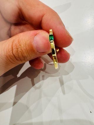 Pendientes Aro Viceroy Plata Ley Esmeralda