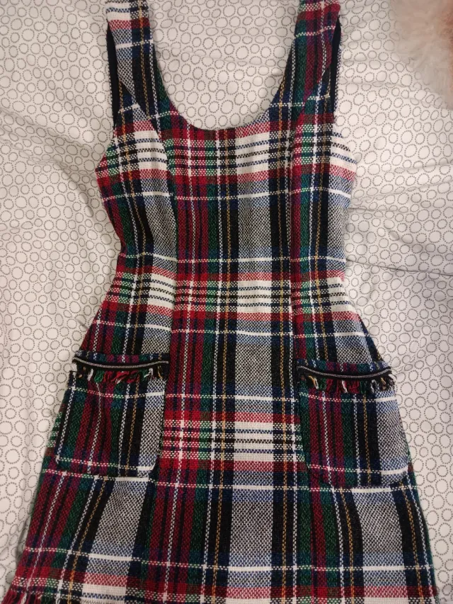 Vestido cuadros tartán