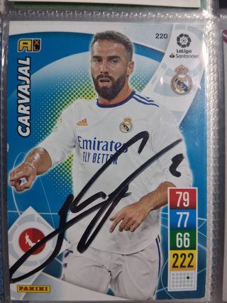 Cromo firmado Carvajal Real Madrid 220