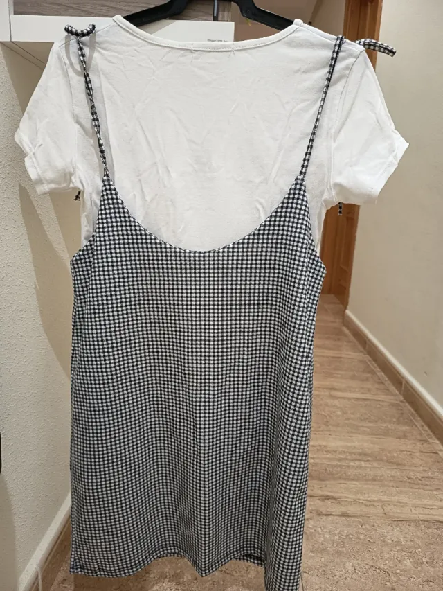 Vestido mini cuadros talla S