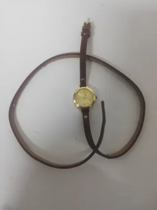 Reloj de pulsera mujer marrón y dorado