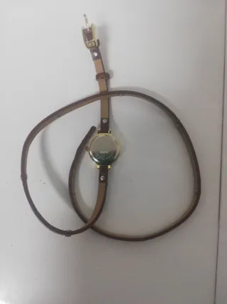 Reloj de pulsera mujer marrón y dorado