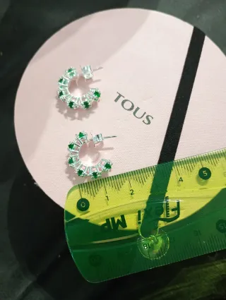 Pendientes Aro con Circonitas Verdes