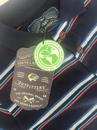 Talla L. Polo de rayas manga corta TOKIO LAUNDRY