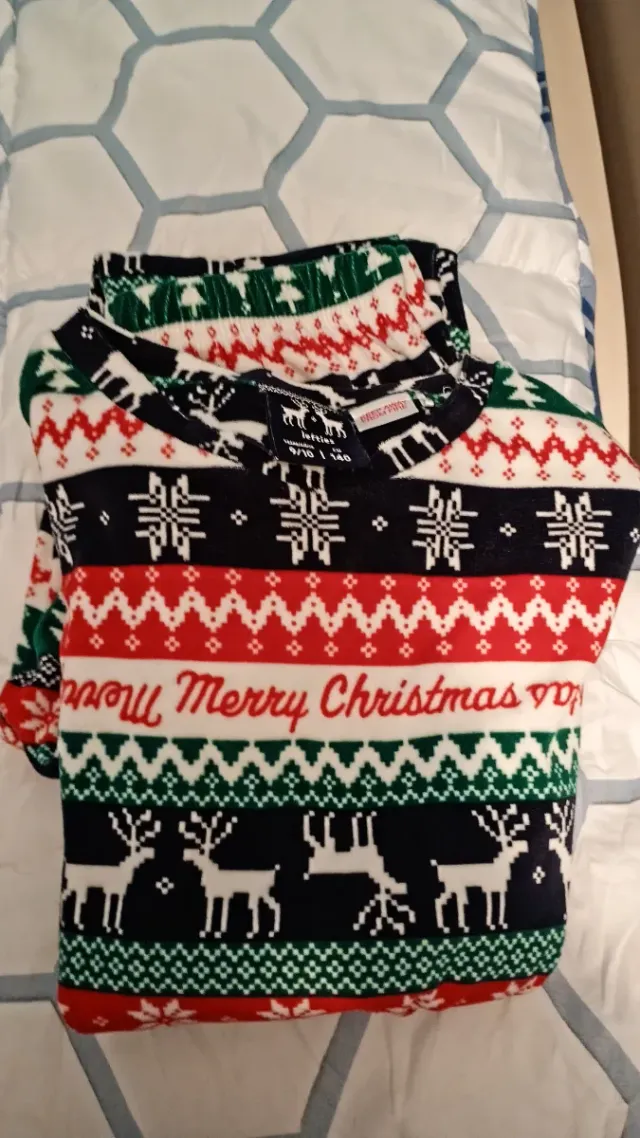 Pijama Navidad niño reno y árbol talla 140