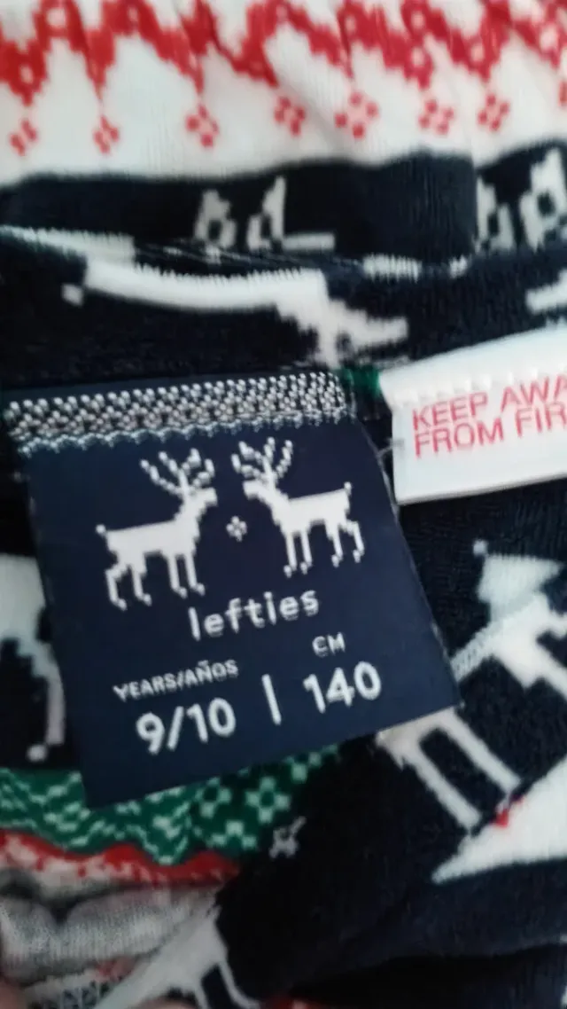 Pijama Navidad niño reno y árbol talla 140