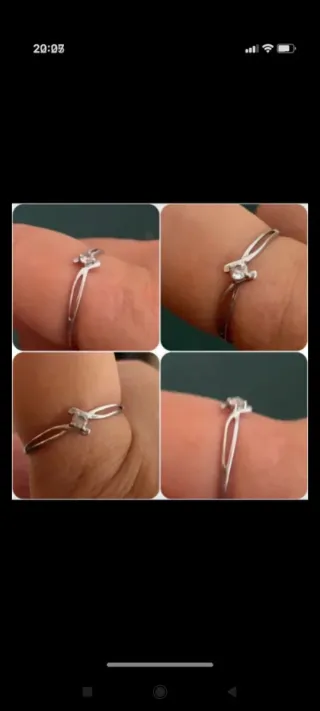 Anillo Oro Blanco 9k. Muy fino y muy bonito 375