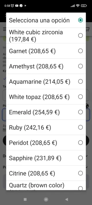 Anillo Oro Blanco 9k. Muy fino y muy bonito 375