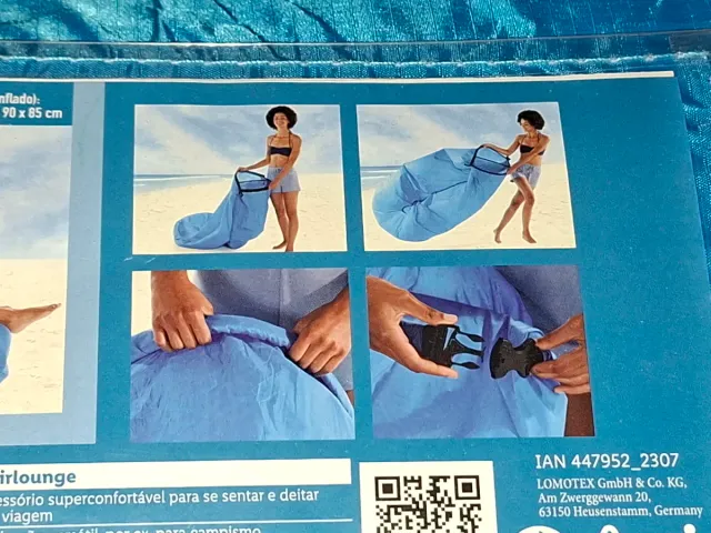 Sofá hinchable azul