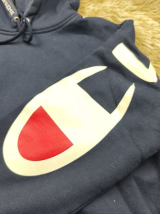 Supreme x Champion Hoodie Azul Marinho Tamanho M