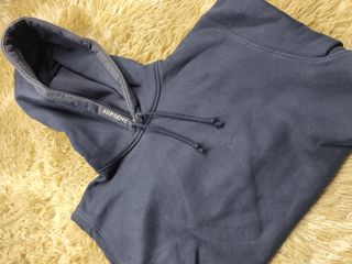 Supreme x Champion Hoodie Azul Marinho Tamanho M