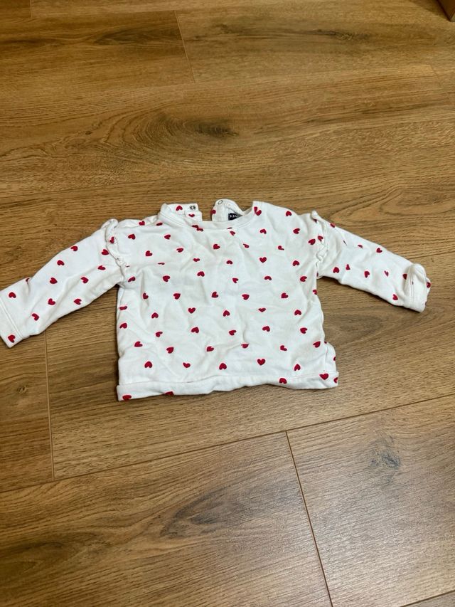 Sudadera bebé corazones 12 meses