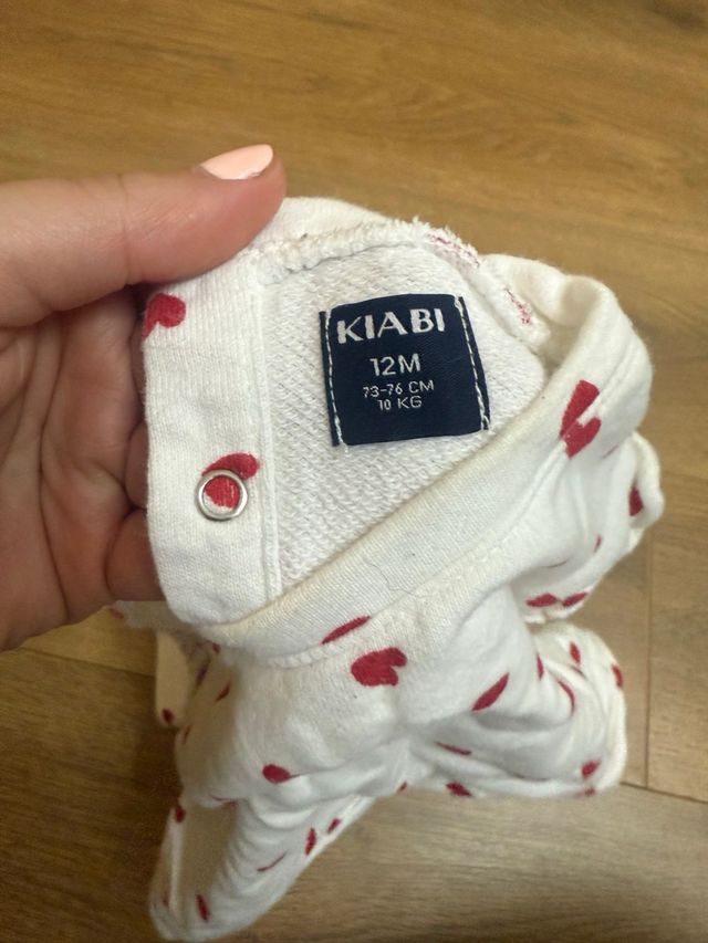 Sudadera bebé corazones 12 meses