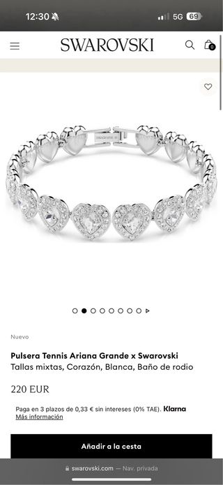 Pulsera Swarovski Corazones Ariana grande