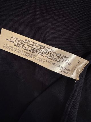 Chaqueta Massimo Dutti punto algodón azul M