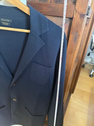 Chaqueta Massimo Dutti punto algodón azul M