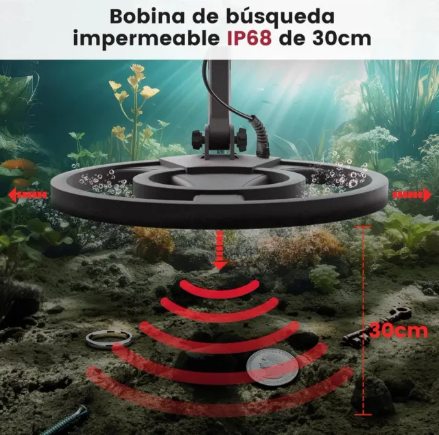 Detector de metales Kaiweets con accesorios