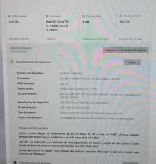 PC Gaming Negro y Multicolor