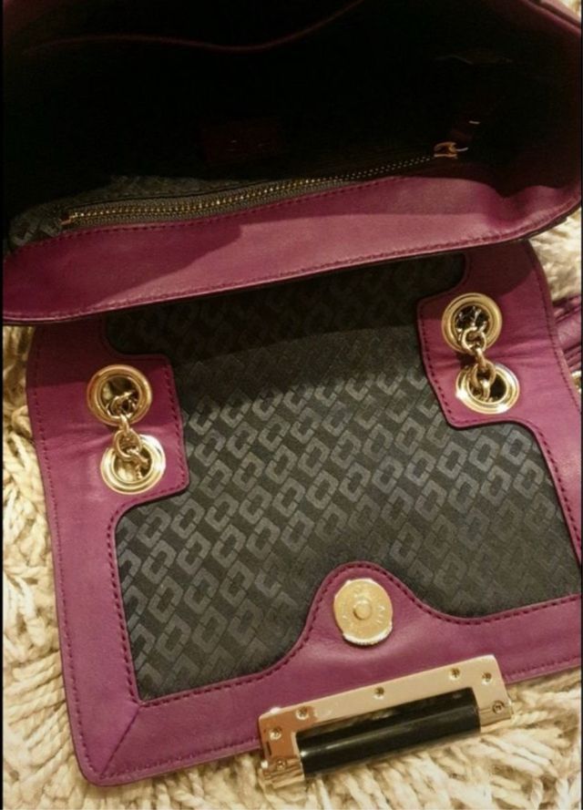 Bolso piel Diane von Fürstenberg con asa de cadena