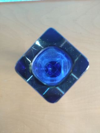 Vaso Vetro Murano Blu Flavio Poli Seguso