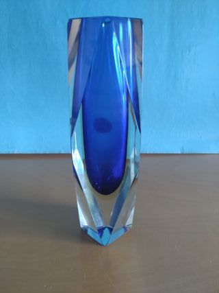 Vaso Vetro Murano Blu Flavio Poli Seguso