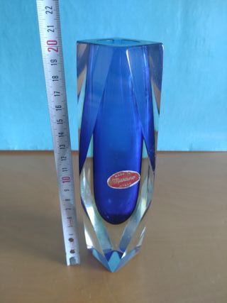 Vaso Vetro Murano Blu Flavio Poli Seguso