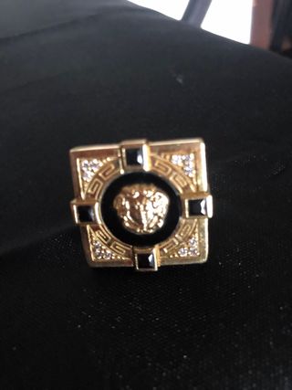 anillo versace oro 18 puro maziso peso 28 gramo