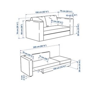 Sofá Cama 2 Plazas Knisa Azul