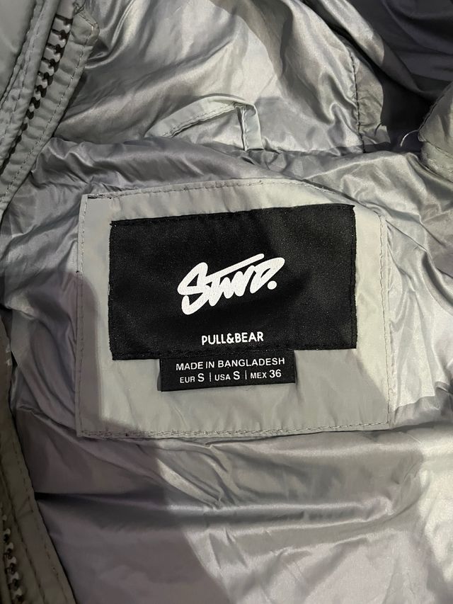 Abrigo Pull&Bear Gris Talla S