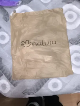 Bolso beige y marrón