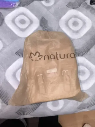 Bolso beige y marrón