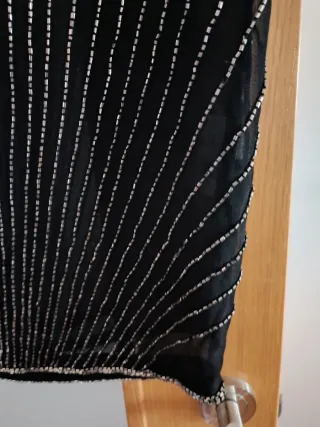 Vestido fiesta negro con pedrería XS