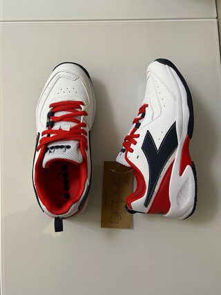 Scarpe Diadora donna Tg 36 Bianche Rosse