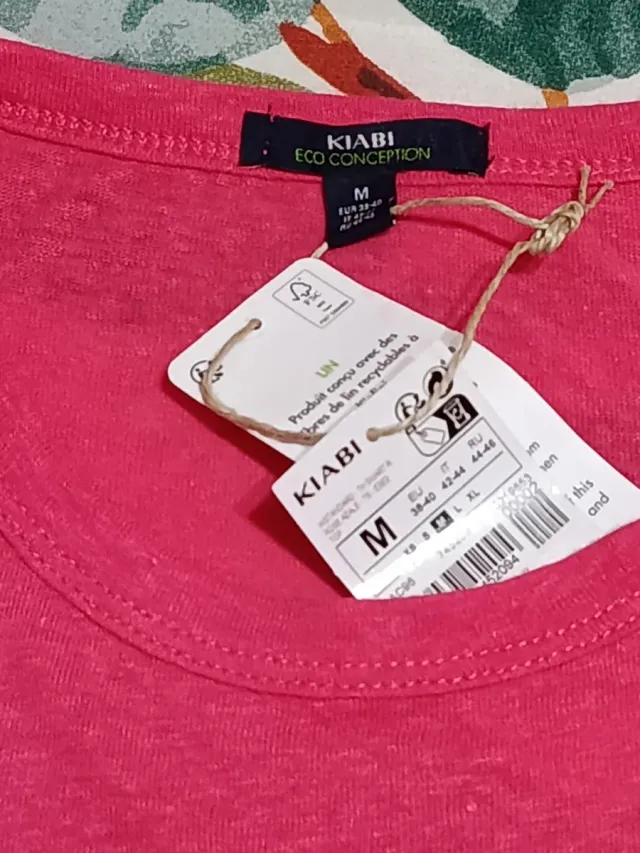 Camiseta sin mangas rosa fucsia KIABI Talla M