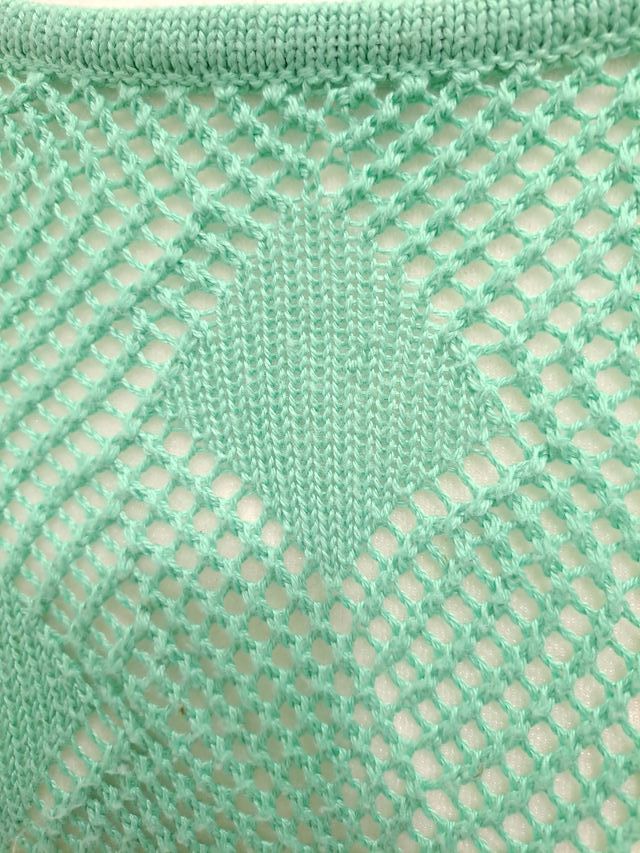 Jersey de punto calado color verde menta Kiabi M