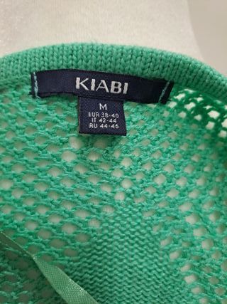 Jersey de punto calado color verde menta Kiabi M