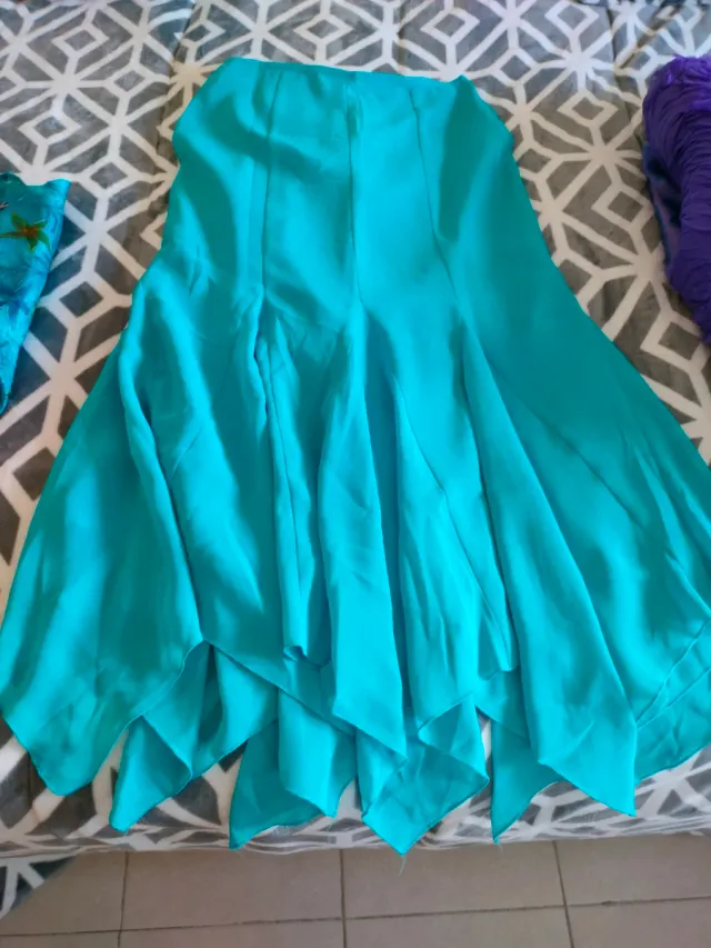 Vestido de fiesta azul turquesa