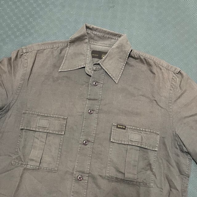 Camisa GAS Vintage Linho Castanha L