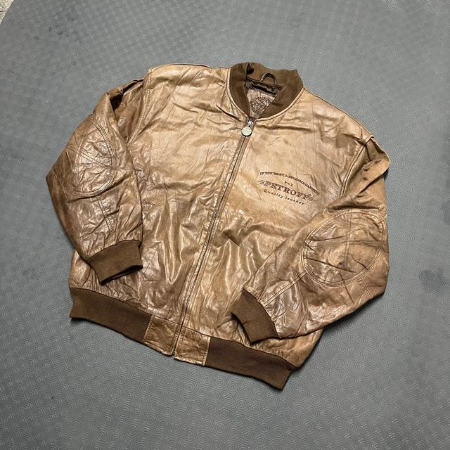 Blusão Couro Vintage Petroff L Genuíno