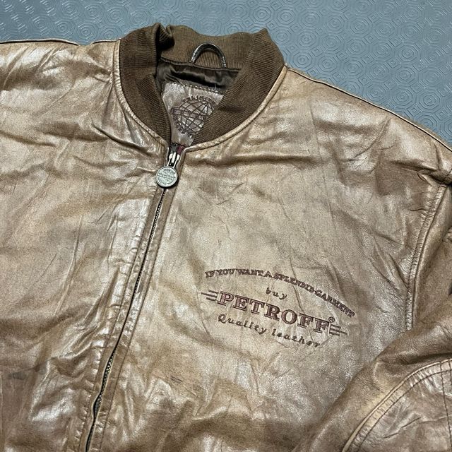 Blusão Couro Vintage Petroff L Genuíno