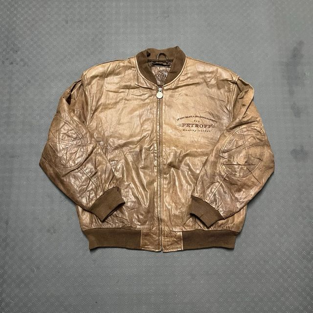 Blusão Couro Vintage Petroff L Genuíno
