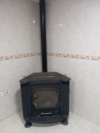 Estufa de leña con horno