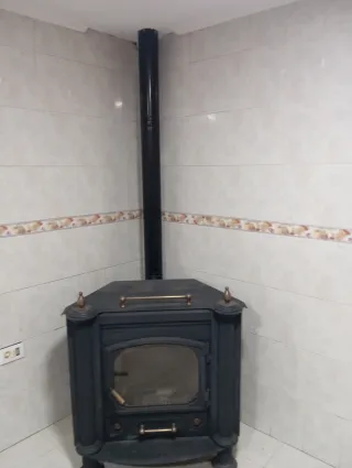 Estufa de leña con horno