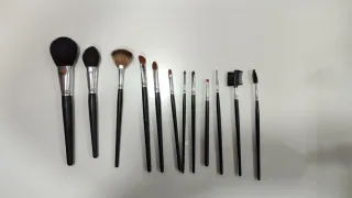 Manta de 12 pinceles de maquillaje profesional