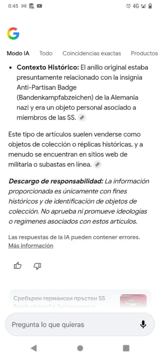 Anillo Plata Ley Diseño Floral