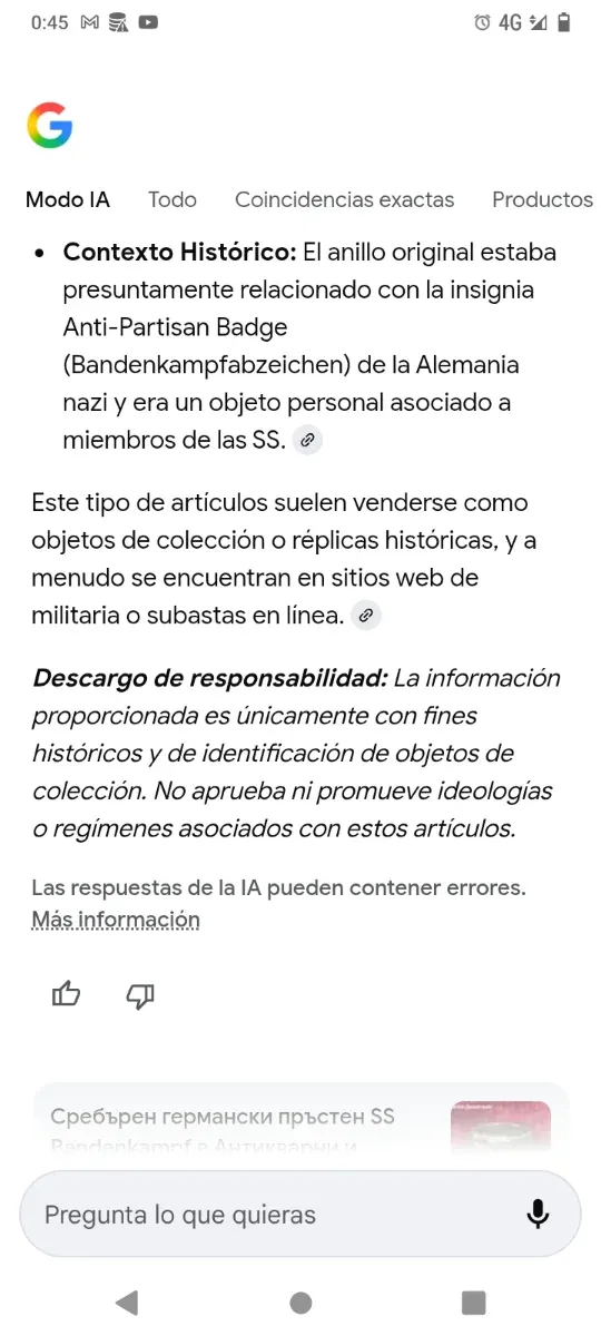 Anillo Plata Ley Diseño Floral