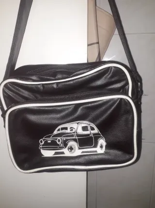 Bolso vintage con dibujo de coche, es unisex