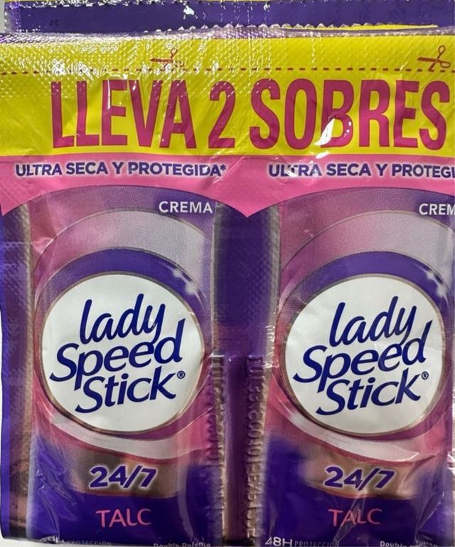 Sobres Desodorante Lady Speed Stick talco