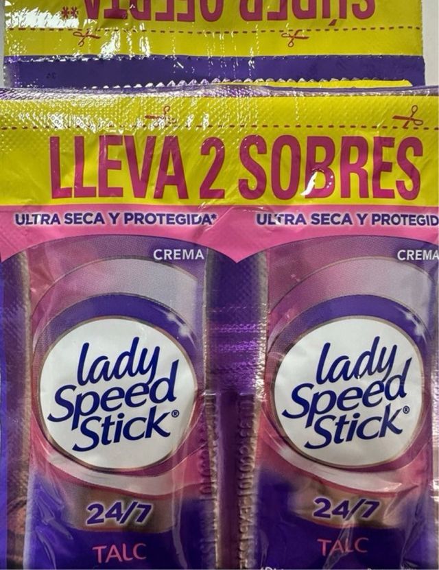 Sobres Desodorante Lady Speed Stick talco