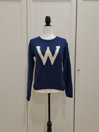 Jersey  azul marino con letra W Inside Knitwear